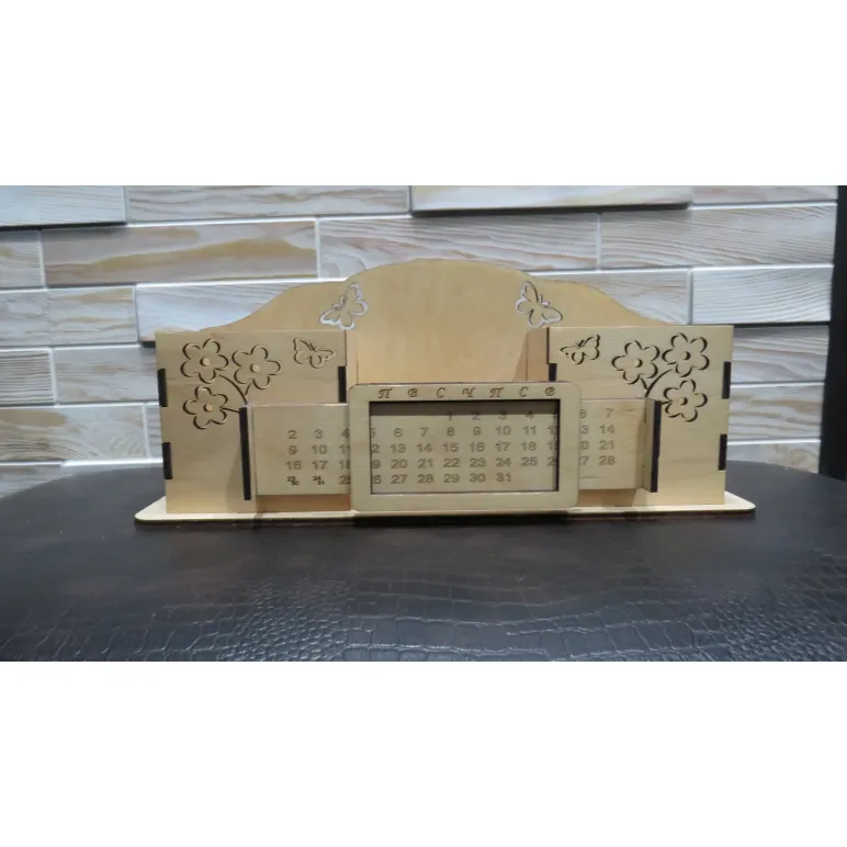 «Время и Порядок» - органайзер настольный деревянный с календарём